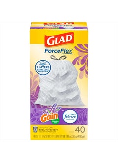 Trash Bags, ForceFlex Tall Drawstring Garbage Bags, 13 Gallon White Trash Bags for Tall Kitchen Trash Can, Mediterranean Lavender with Febreze Freshness to Eliminate Odors, 40 Count - pzsku/Z57ACC70E5718D748D728Z/45/_/1715496269/7672aab6-4970-41cc-b13b-b54f59a07775