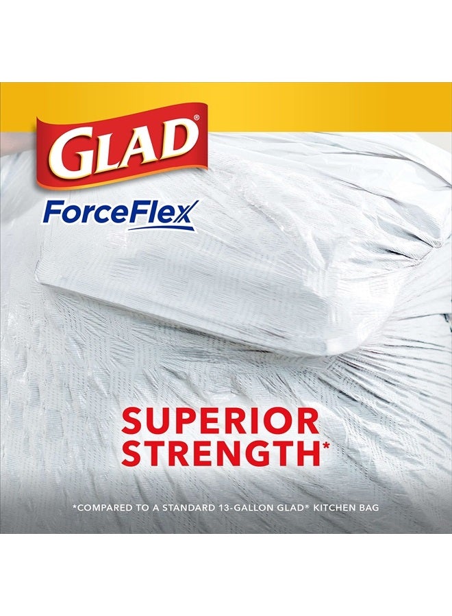 Glad أكياس القمامة، أكياس قمامة ذات سحب مرن عالية، أكياس قمامة بيضاء سعة 13 جالون لصناديق القمامة الكبيرة في المطبخ، لافندر متوسطي مع انتعاش فبرزي للقضاء على الروائح، 40 قطعة - Image 4