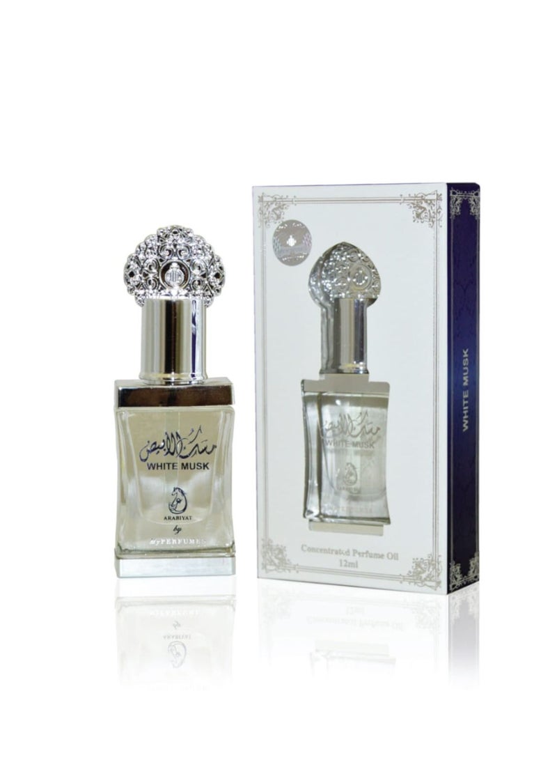 عطوري My Perfumes WHITE MUSK from ARABIYAT Non Alcoholic Concentrated Perfume Oil or Attar for Men and Women 12ml - Image 1