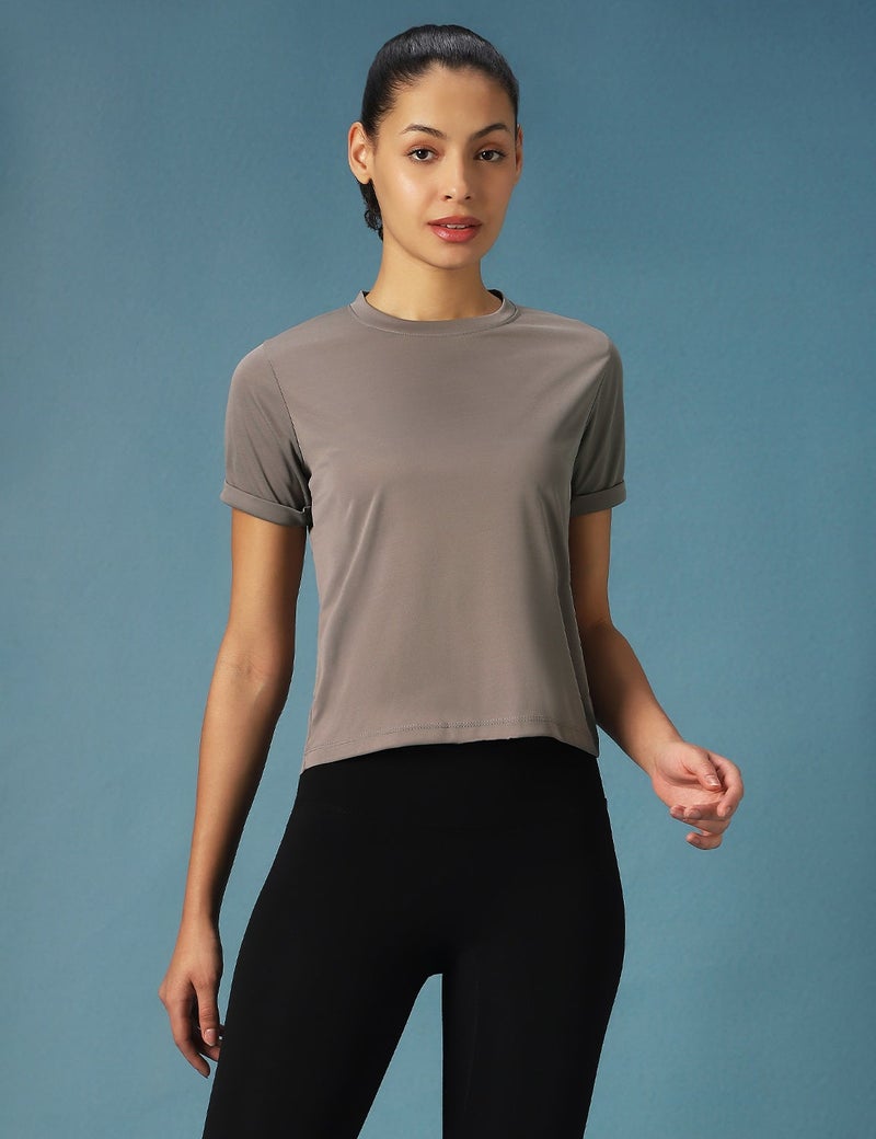 pump'd قميص نسائي برقبة دائرية بأكمام ملفوفة - Image 4