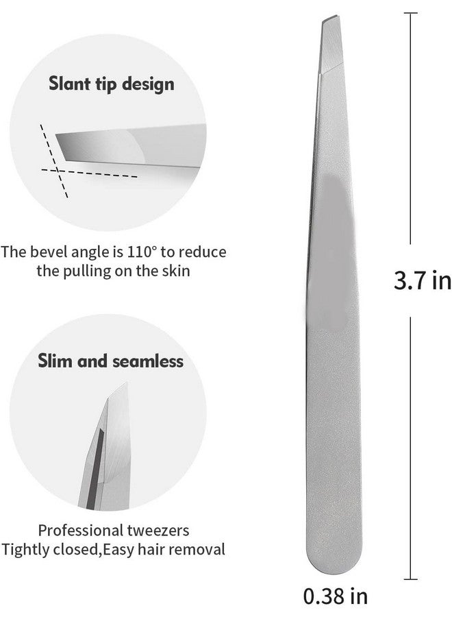 Aternal Eyebrow Tweezers for Women Facial Hair, Precision Slant Eyebrow Plucker, Sharp Plucker Pack of 2 - Image 3