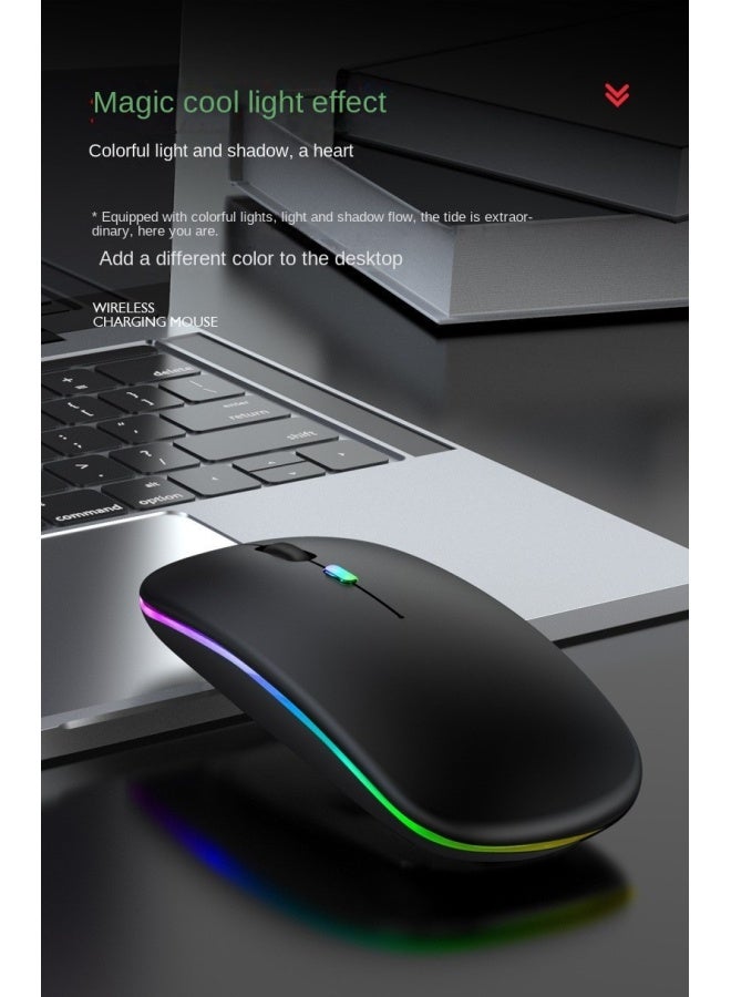 Neutral Wireless Dual-mode Bluetooth Mouse Silent Tablet Pc Mobile Phone Universal Charging Drop Shipping Dual-mode Silent - Image 2