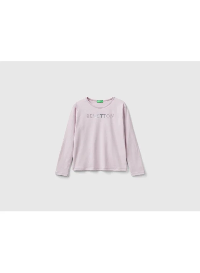 UNITED COLORS OF BENETTON T-Shirt In Warm Organic Cotton With Glitter