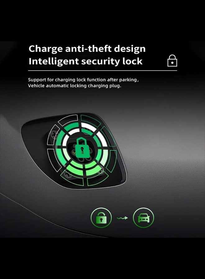 Generic Electric car charger, 16A 3.5KW portable electric car charger with LED screen intelligent temperature control, anti-theft charging equipment, plug and play, UK standard  - Image 2