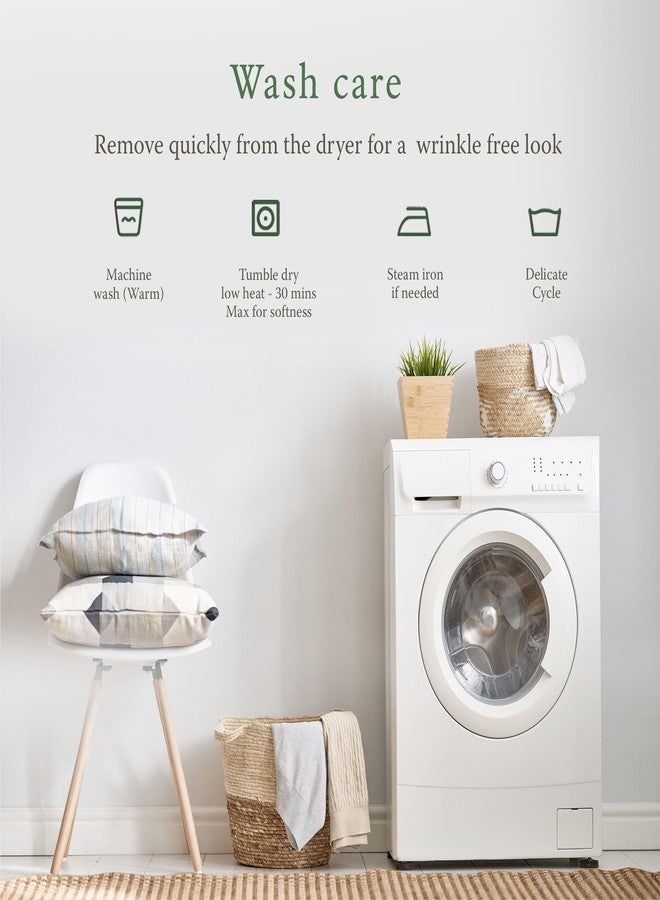 Threadmill Organic Pillow Cases Standard Size Set of 2 | GOTS Organic Certified | Soft, Breathable Luxury Cotton Sheets Perfect for Home, Hotel & Hospital Use | Bright White - Image 4