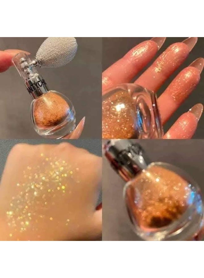 Might Cinema (Might Cinema) Face and Body Glitter Highlighter, Model 4090,Gold - Image 4