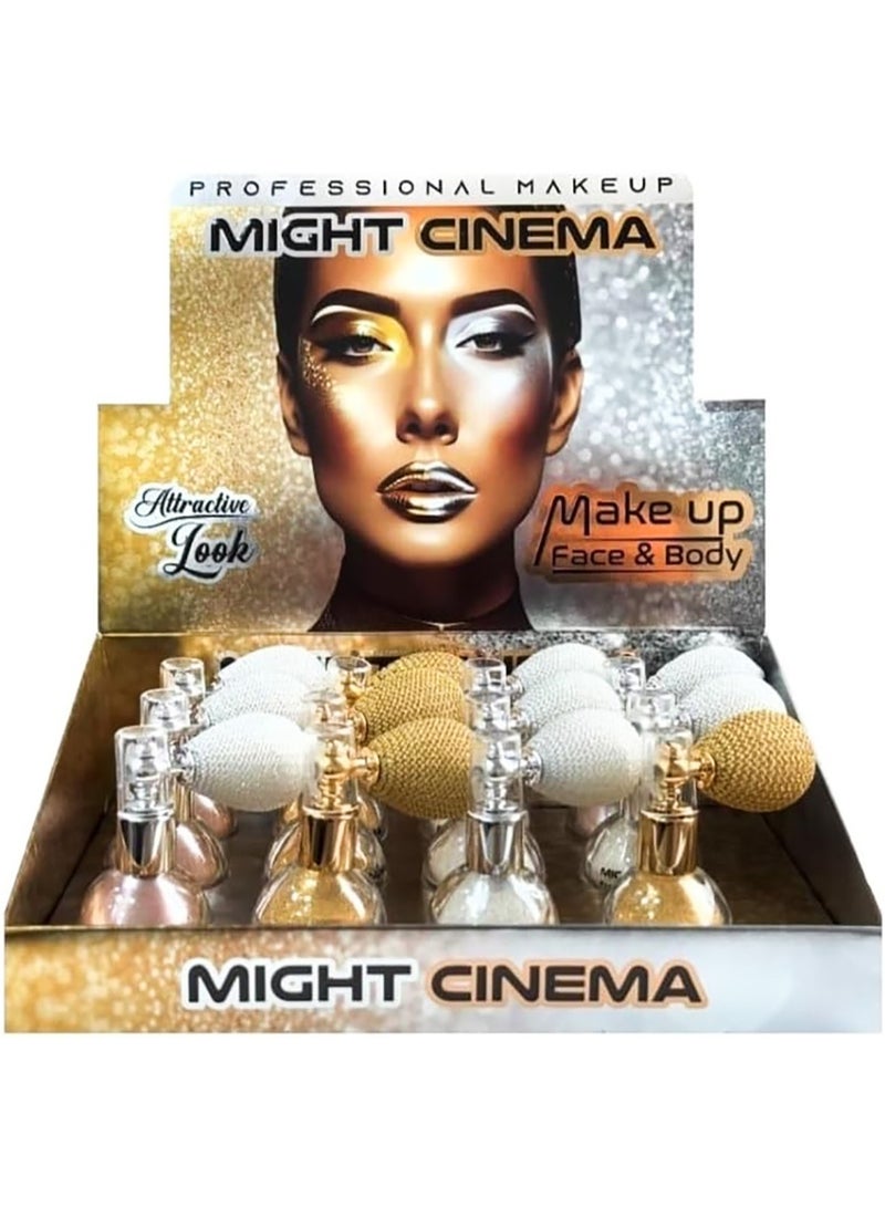 Might Cinema (Might Cinema) Face and Body Glitter Highlighter, Model 4090,Gold - Image 5