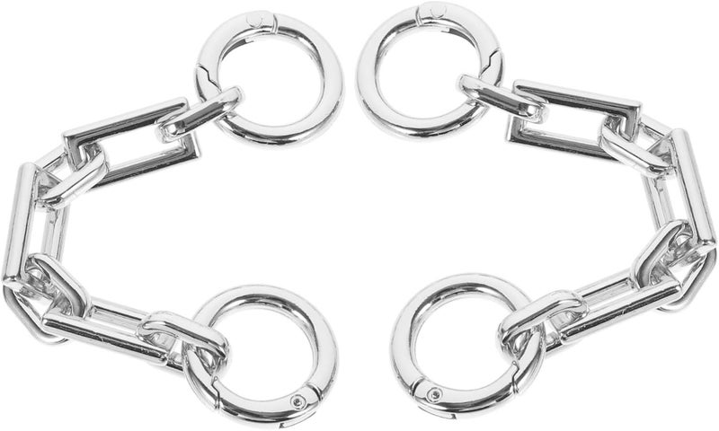 3 Pcs Alloy Handbag Extension Chain for Purses Silver Crossbody Strap - Image 1