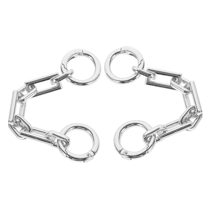 3 Pcs Alloy Handbag Extension Chain for Purses Silver Crossbody Strap - Image 2