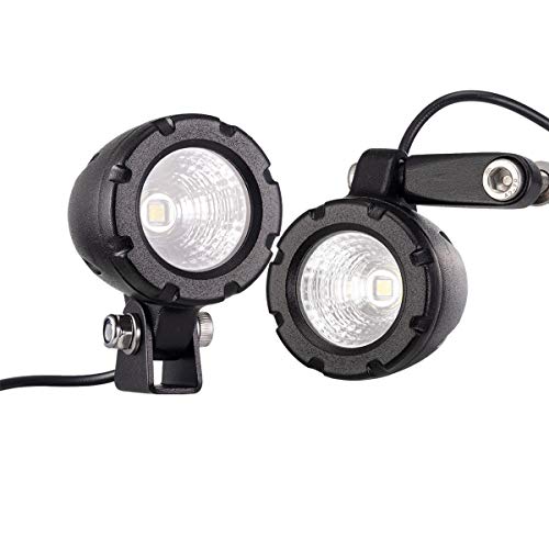 Lightronic مصابيح ضباب LED دائرية 1.7 بوصة فائقة السطوع للدراجات النارية، 6000K أبيض بارد شعاع فيضان بعيد المدى، هيكل من الألمنيوم المصبوب القوي، مقاوم للتآكل والاهتزاز، مقاوم للماء، 12V/24V DC، عبوة من 2 - Image 4