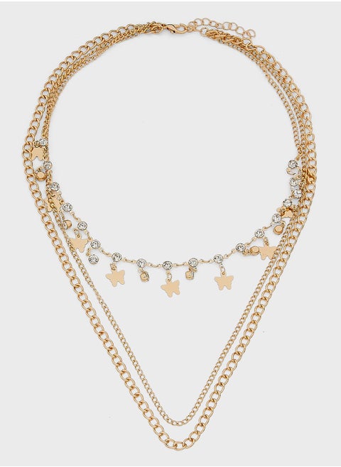 Butterfly Layered Necklace