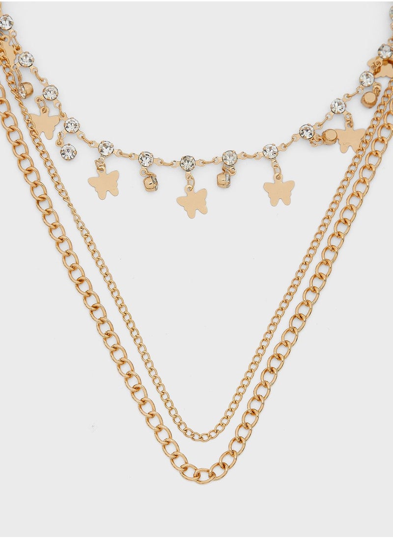 Butterfly Layered Necklace