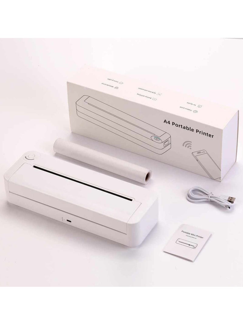 A4 Portable Thermal Printer Supports Wireless Mobile Travel Printers For Car & Office Bluetooth Printer Compatible With Phone & Laptop  - Image 1