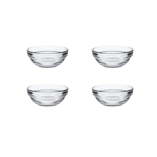Duralex France Gigogne Clear Stackable Glass Bowl 70ml | Set of 4 | Ideal for Spices, Sauces, Desserts | 3X Stronger, Scratch-Resistant, Microwave & Dishwasher Safe - Image 1
