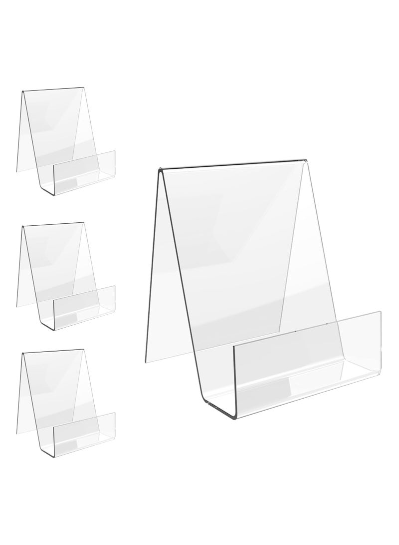 TPGP Acrylic Book Stand with Ledge,Clear Acrylic Display Easel, Clear Tablet Holder for Displaying Pictures,Books,Music Sheets,Notebooks, Artworks, CDs, etc.(5PC Small) - Image 1