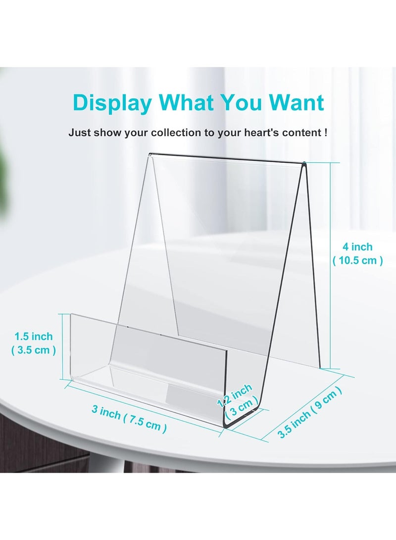 TPGP Acrylic Book Stand with Ledge,Clear Acrylic Display Easel, Clear Tablet Holder for Displaying Pictures,Books,Music Sheets,Notebooks, Artworks, CDs, etc.(5PC Small) - Image 2