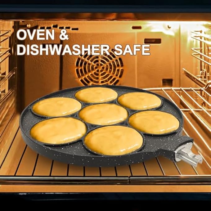 ريحني قالب فطائر رانكسينغست بمقبض قابل للفصل 7 فتحات، قالب فطائر صغير غير لاصق للأطفال آمن للأفران - Image 5