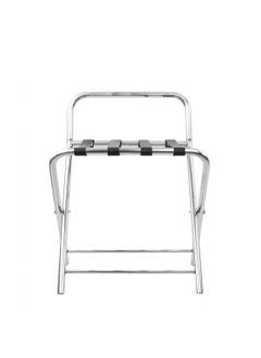 Generic Folding Luggage Rack, Stainless Steel Luggage Rack, Cloth Stand, Steel black fabric straps, Easy to Handle  - Image 2