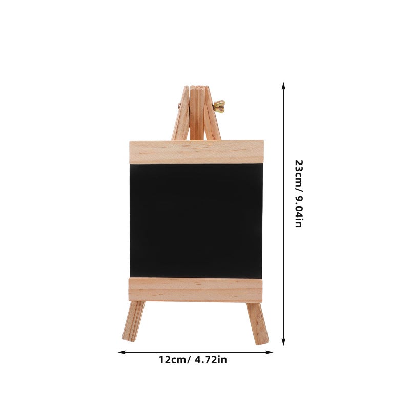 3Pcs Wooden Tabletop Chalkboard with A Frame Easel Stand Indoor Outdoor Use - Image 3