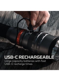 NEBO DaVinci 12000 Lumen Rechargeable Flashlight with Magnetic Mode Select Dial Grey and Black 11.55 x 1.345 x 1.345 Inch NEB-FLT-1070-G  - Image 3