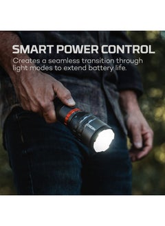 NEBO DaVinci 12000 Lumen Rechargeable Flashlight with Magnetic Mode Select Dial Grey and Black 11.55 x 1.345 x 1.345 Inch NEB-FLT-1070-G  - Image 5