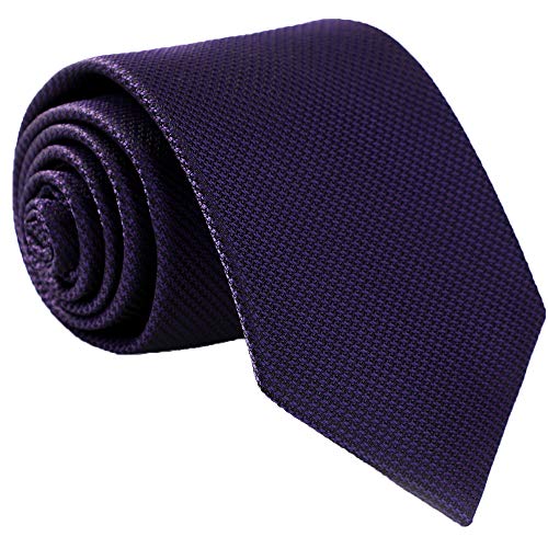 fortunatever Mens Solid Neckties,Plum Purple Ties For Men+Gift Box,58"×3.35" - Image 1