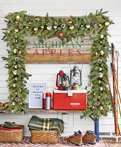 DearHouse 6Ft Artificial Pine Christmas Garland Winter Greenery Garland for Holiday Season Mantel Fireplace Table Runner Centerpiece Décor (Green) - Image 5