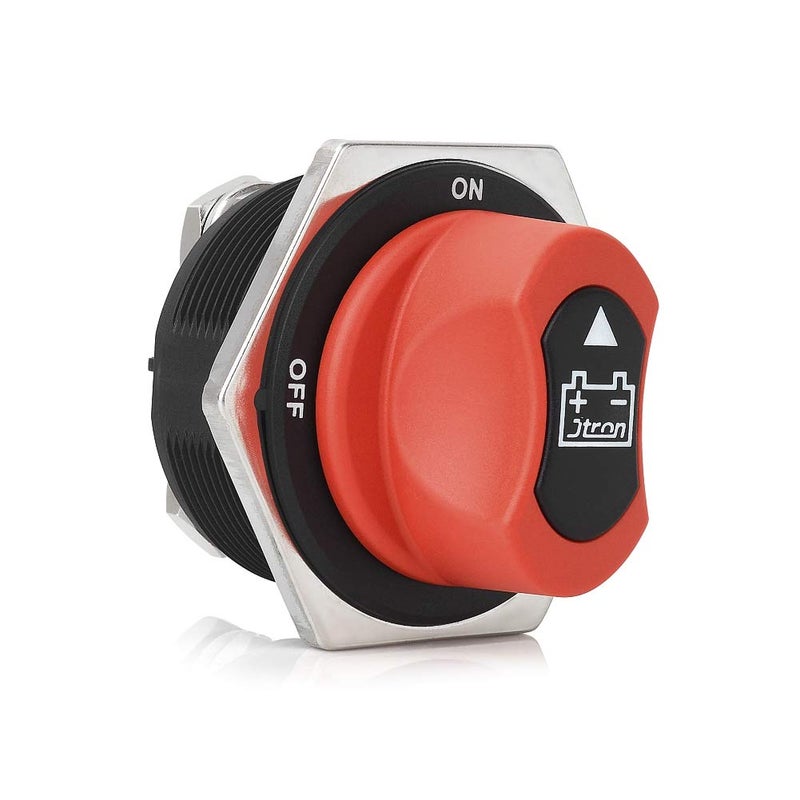 مفتاح بطارية Jtron MAX 1232V DC 300A مستمر 450A INT لفصل الطاقة الرئيسية للبطارية لعربات السيارات والمركبات البحرية والـ RV ONOFF300A