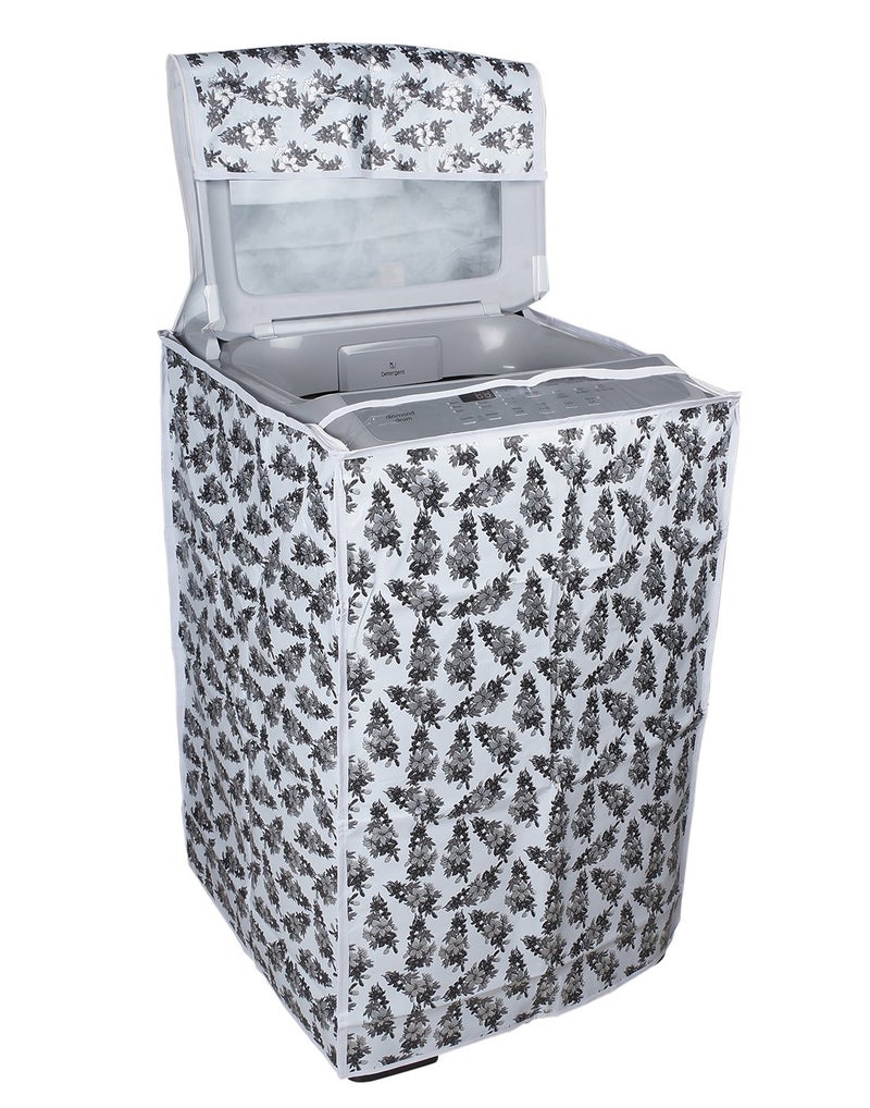 Classic® Top Load Washing Machine Cover Suitable For LG 6 Kg, 6.2 Kg, 6.5 Kg, 7 Kg (56cmsX56cmsX85cms, Black & White) - Image 1