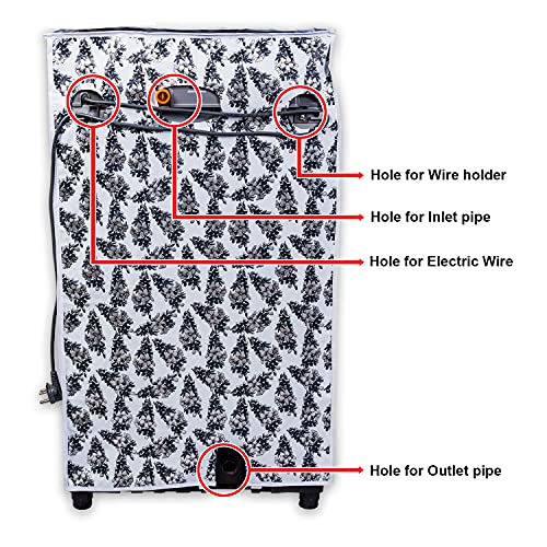 Classic® Top Load Washing Machine Cover Suitable For LG 6 Kg, 6.2 Kg, 6.5 Kg, 7 Kg (56cmsX56cmsX85cms, Black & White) - Image 5