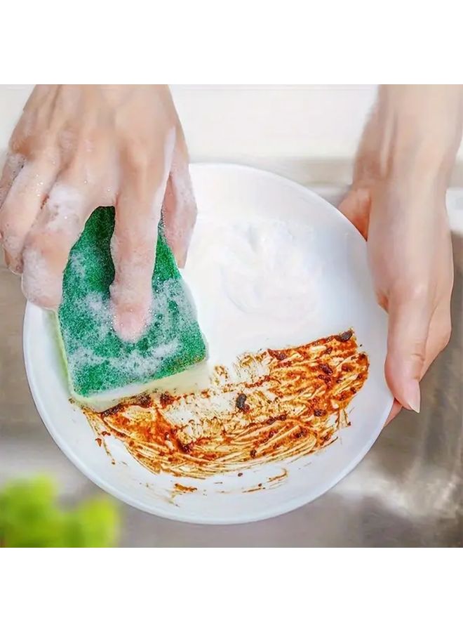 Green Heavy Duty Scrub Sponge 10 Pack For Dishes And Kitchen - Image 4