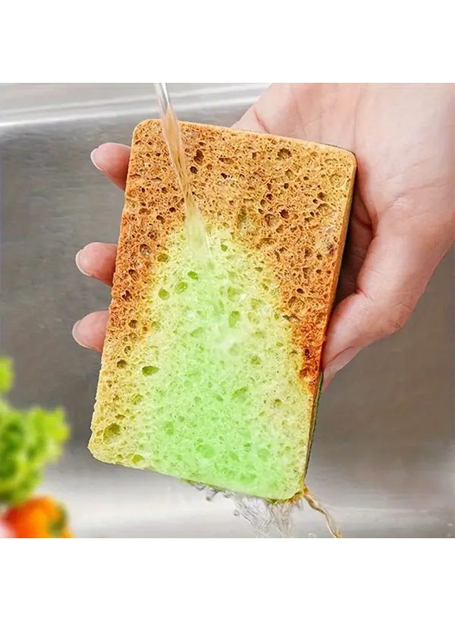 Green Heavy Duty Scrub Sponge 10 Pack For Dishes And Kitchen - Image 2