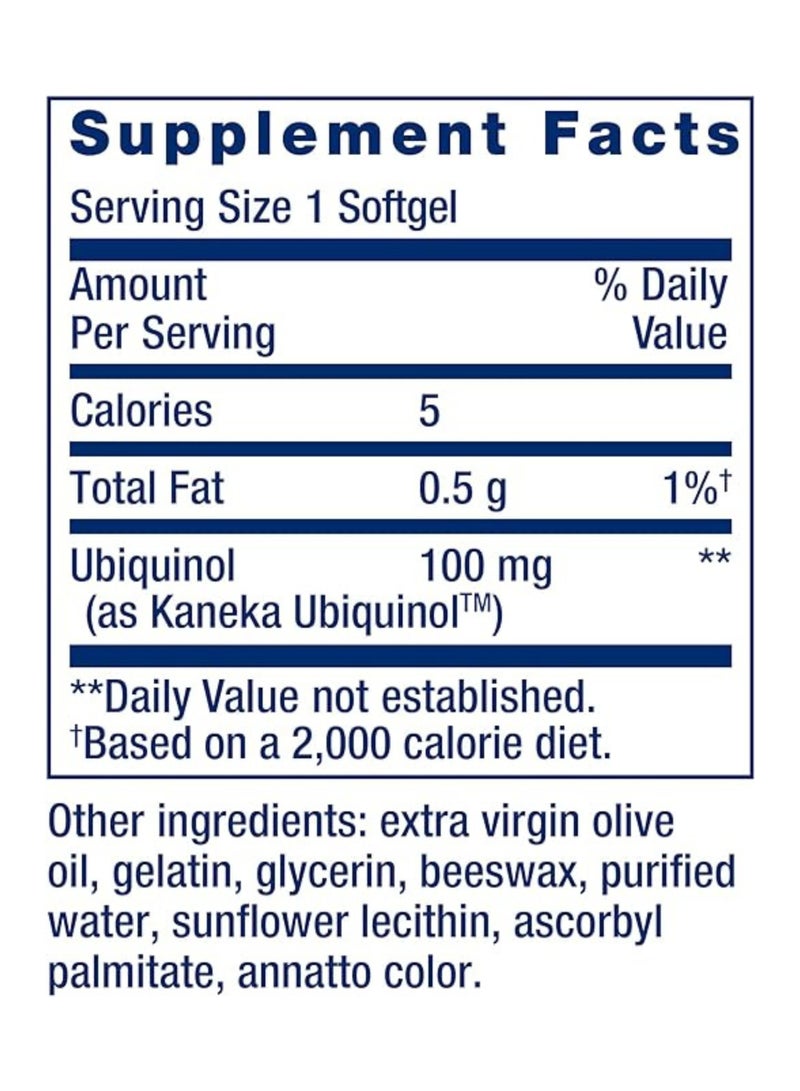 Life Extension Super Ubiquinol CoQ10 100 mg, Antioxidant for Heart & Vascular Health - 60 Softgels - Image 3