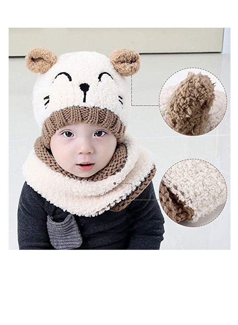 Excefore Hat and Circle Scarf Set Hat Scarf Set, Knitted Hat and Scarf Set Winter Hat Ski Scarf Set Wool Lining, Soft to the Touch, Skin-Friendly, Not Irritating, Unisex - Image 3