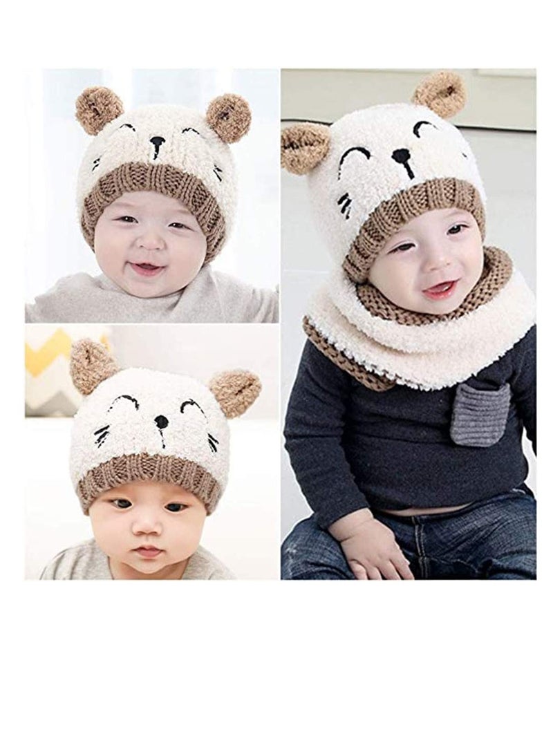 Excefore Hat and Circle Scarf Set Hat Scarf Set, Knitted Hat and Scarf Set Winter Hat Ski Scarf Set Wool Lining, Soft to the Touch, Skin-Friendly, Not Irritating, Unisex - Image 4