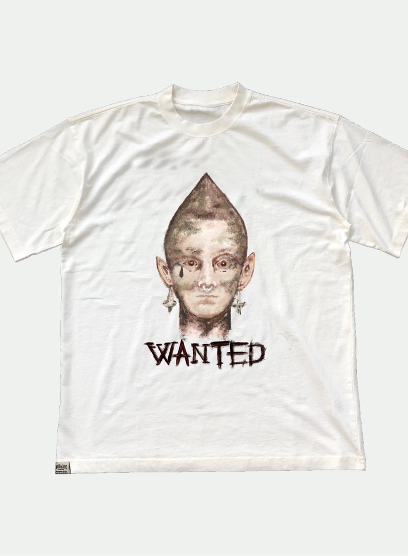 Mutagen wanted Print washed T-shirt - Image 1