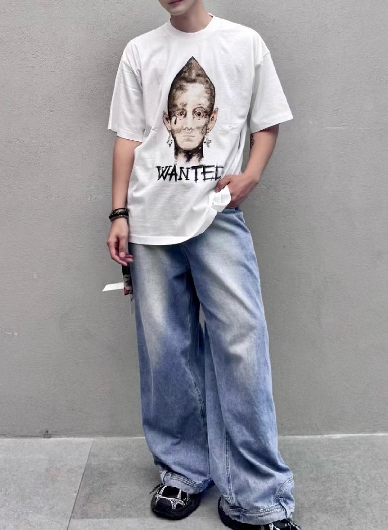Mutagen wanted Print washed T-shirt - Image 2