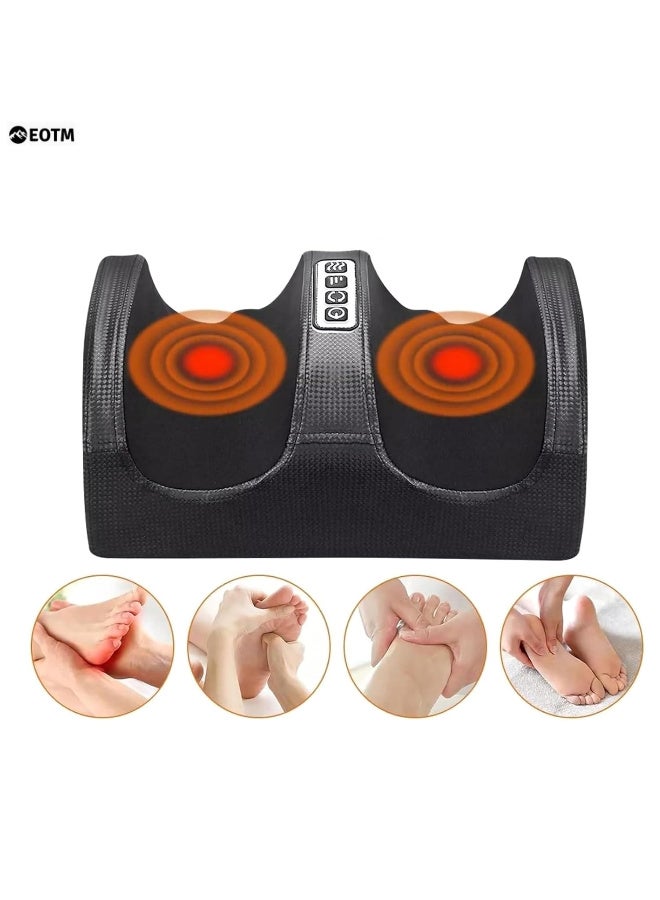 اي او تي م جهاز تدليك القدمين شياتسو كهربائي مع تدليك دوار لتخفيف آلام الساق والساق والكاحل، لون أسود - Image 4