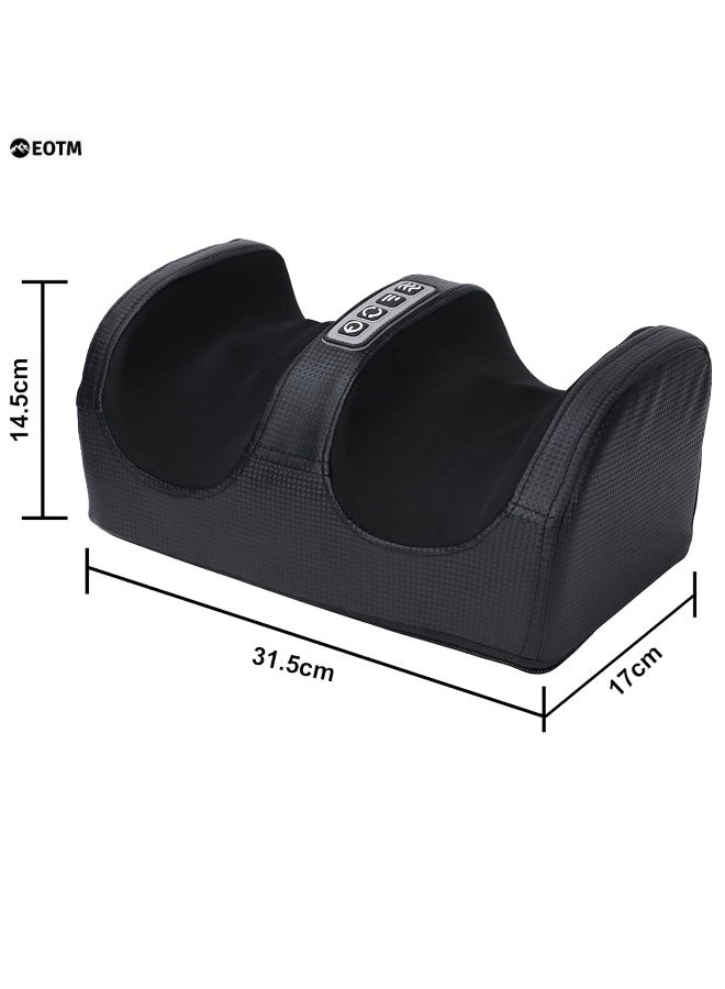 اي او تي م جهاز تدليك القدمين شياتسو كهربائي مع تدليك دوار لتخفيف آلام الساق والساق والكاحل، لون أسود - Image 2