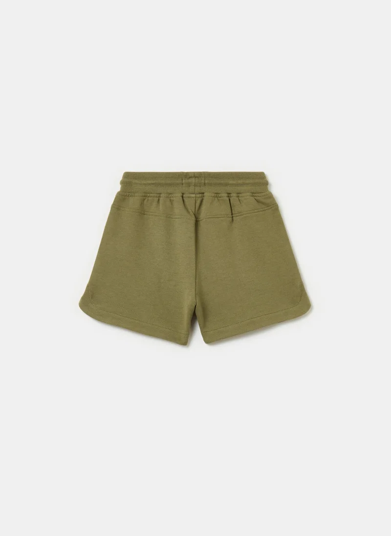 او في اس Fleece Shorts With Drawstring