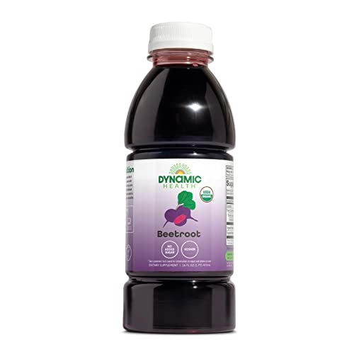 Dynamic Health Certified Organic Beetroot Juice Concentrate No Added Sugar Artificial Colors Preservatives BPAFree GlutenFree 16 oz - Image 1