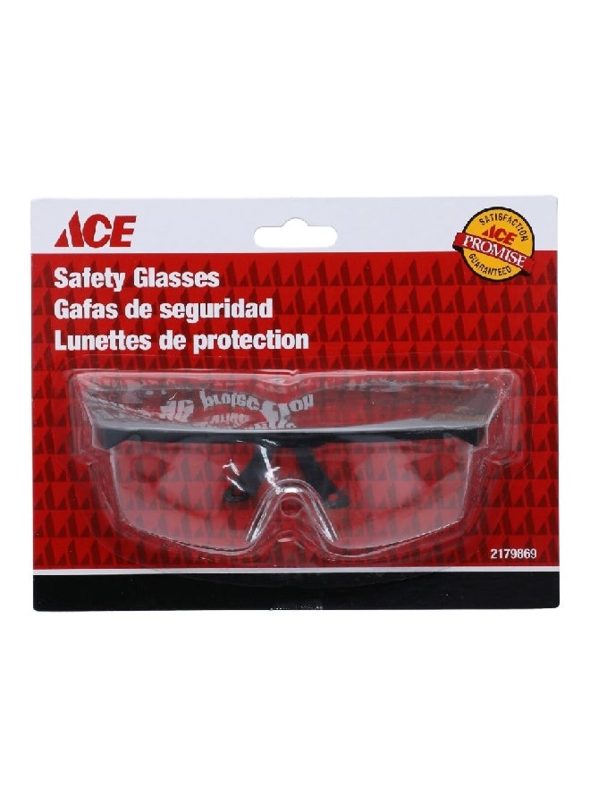 ACE Impact Resistant High Quality Safety Goggle Clear and Black 6.6 x 19 x 15 cm XM20020713 - Image 1