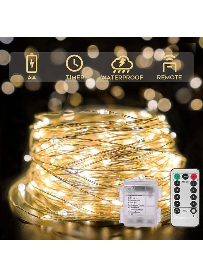 GIFT 2 Pack 50 LED Fairy String Lights with Remote Control,  Indoor Battery Operated LED String Lights for Garden Home Party Wedding Festival Decorations(Warm White) - Image 5