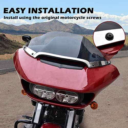 VEISUTOR Split Windscreen Trim Kit for Harley Road Glide 15-24, Aluminum Split Windshield Side Trim Center Trim for Harley Touring Road Glide Ultra FLTRU FLTRX Special FLTRXS 2015-2024 Accessories - Image 3