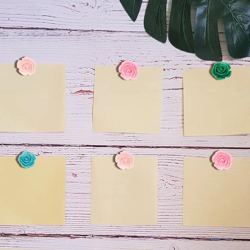 30Pcs Rose Flower Push Pins Small Reusable Thumbtacks for Home Office Bulletin Board - Image 4