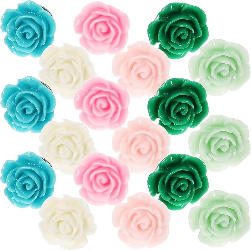 30Pcs Rose Flower Push Pins Small Reusable Thumbtacks for Home Office Bulletin Board - Image 1