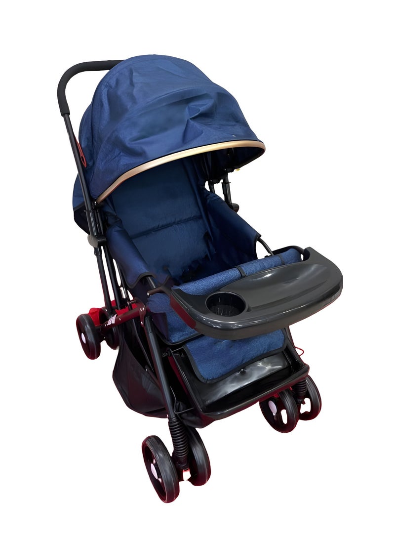 MULHEM Compact Newborn Baby Stroller Easy Fold Design  Canopy Swivel Wheels