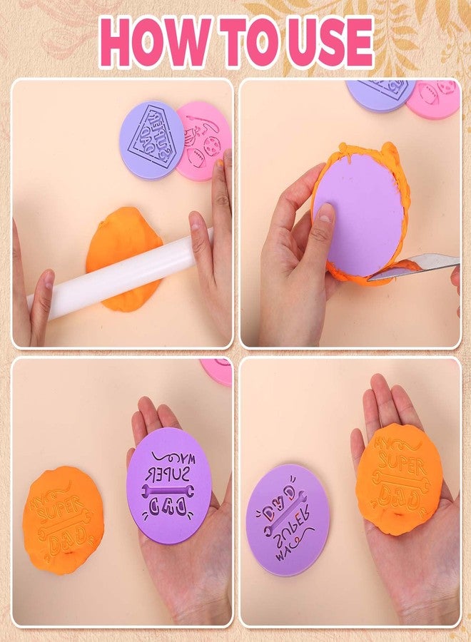 وولاين مجموعة Whaline من 6 قطع من قوالب تزيين الكعك والبسكويت بنمط الأب، تتضمن قوالب متنوعة بألوان زاهية لتزيين الكعك والكاب كيك ومستلزمات تزيين حفلات المطبخ - Image 3