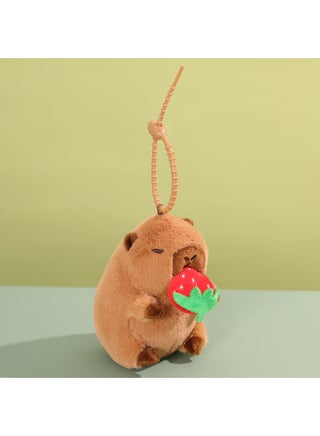 Le Jier With Keychain Bell Pull Rope Wagging Tail Cat Doll Called White Rabbit Plush Toy Gift-Specifications:Kapibala [food Strawberry + Tadpole Tie] - pzsku/Z57AE2CC002413BBC743EZ/45/1745487284/651d46d2-2b45-4388-85b7-5e5e14c5b412