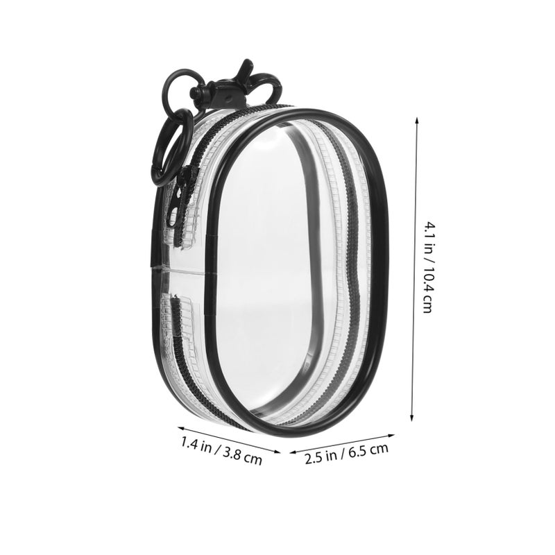 4 Pack Clear Zipper Storage Bags For Dolls Toys With Keychain Attachment - Image 3